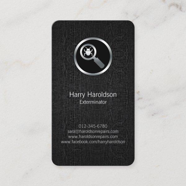 Insect Icon Black Grunge Exterminator BusinessCard