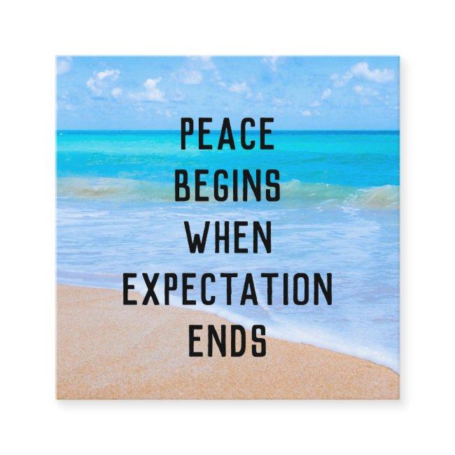 Inspirational Quote with Tropical Beach Scene Square
