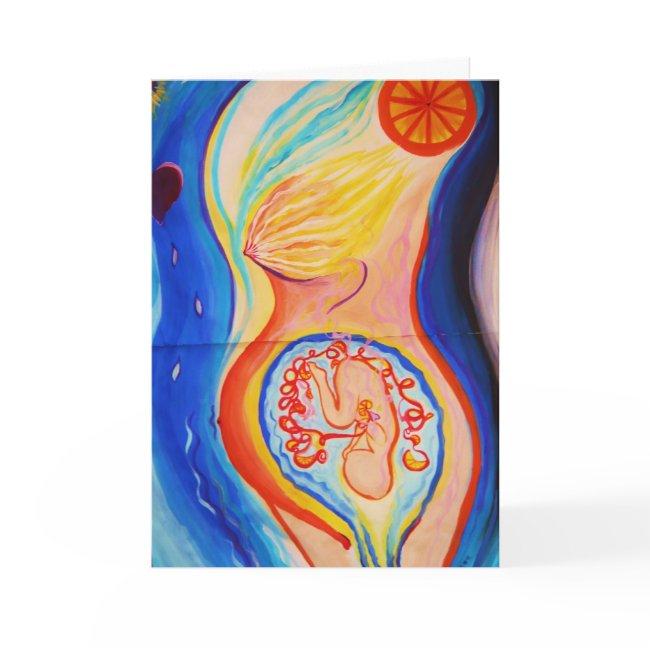 Inspirational support for birthing card