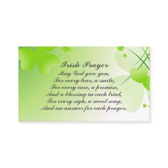 Inspiring Irish Prayer with Hearts and Shamrocks