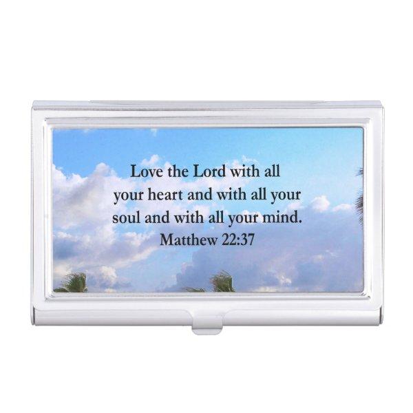 INSPIRING MATTHEW 22:37 SCRIPTURE VERSE CASE FOR
