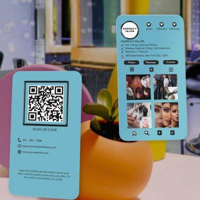 Instagram Blue and Black Beauty Salon Professional