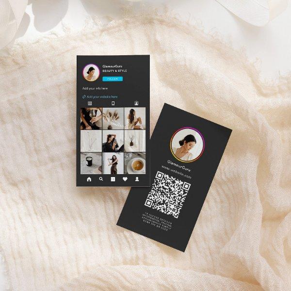 Instagram Dark Theme QR Code 10 Photo Social Media