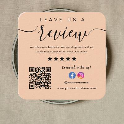 Instagram Facebook Logo Qr Code Leave Us A Review Square