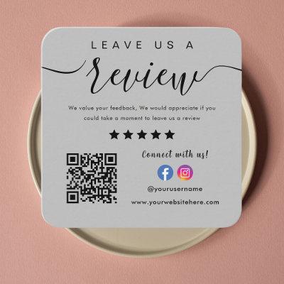 Instagram Facebook Logo Qr Code Leave Us A Review Square