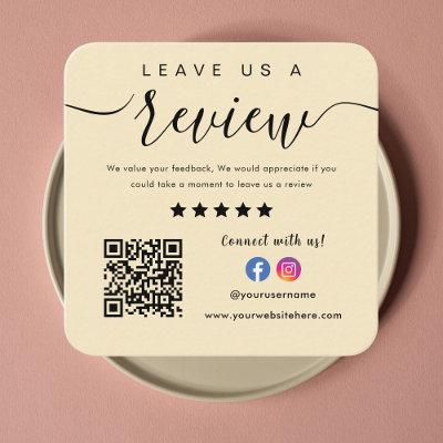 Instagram Facebook Logo Qr Code Leave Us A Review Square