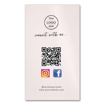 Instagram Facebook QR code | Pink  fo