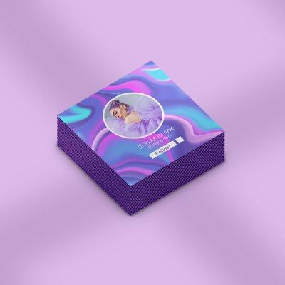 Instagram Follow Me Photo Watercolor Hologram Square