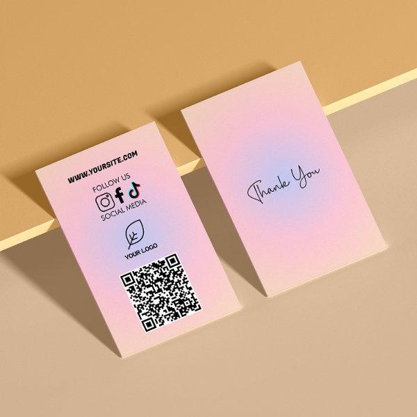 Instagram Follow us Qr Code Holographic Gradient