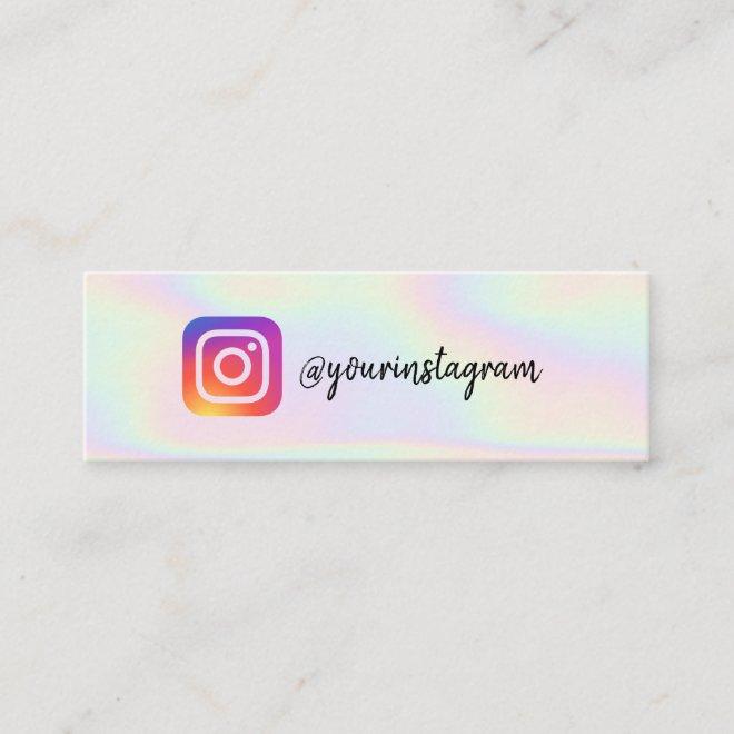 Instagram logo social media holographic script calling card
