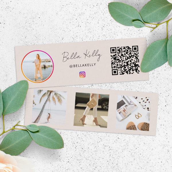 Instagram Photo Feed Social Media QR Code Pink Mini