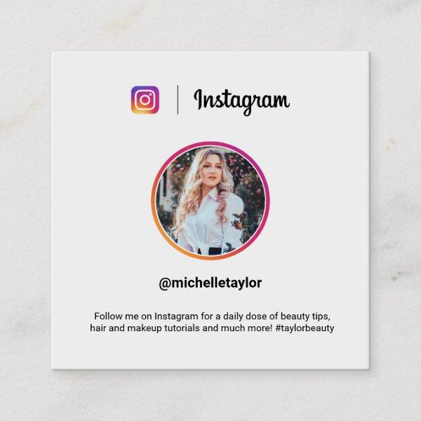 Instagram photo trendy social media black kraft calling card