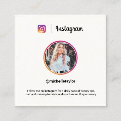 Instagram photo trendy social media brown kraft calling card