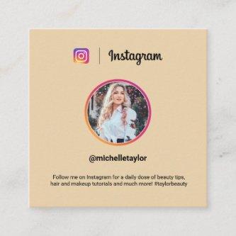 Instagram photo trendy social media modern yellow calling card