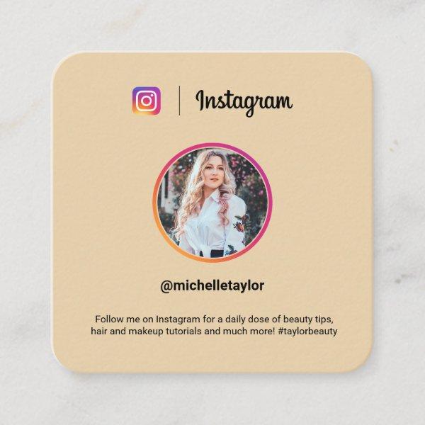 Instagram photo trendy social media modern yellow calling card