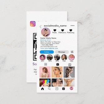 Instagram Profile Photo Grid Follow Me QR code
