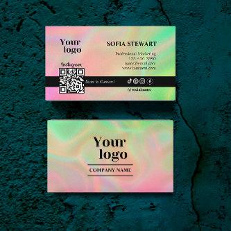 Instagram Qr Code Holographic Aesthetician Social
