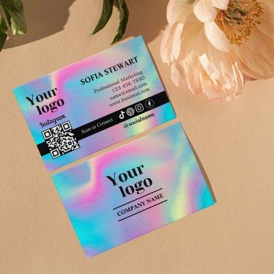 Instagram Qr Code Holographic Social Media Follow