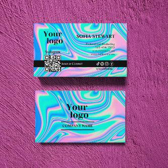 Instagram Qr Code Holographic Social Media Follow