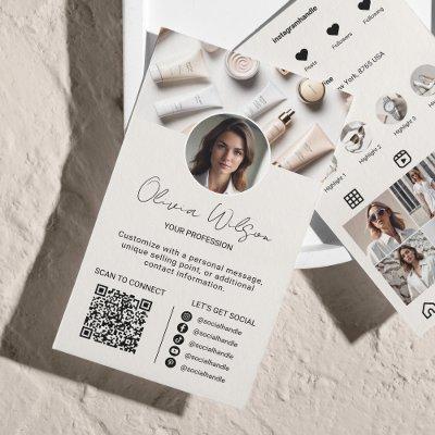 Instagram Scan To Connect QR Code Beige