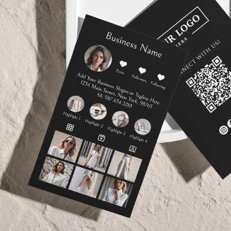 Instagram Scan To Connect QR Code Black
