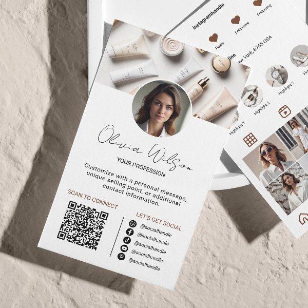 Instagram Scan To Connect QR Code Brown