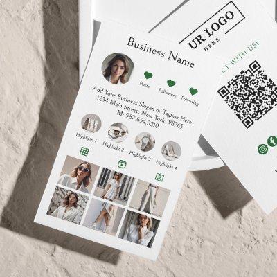 Instagram Scan To Connect QR Code Green