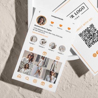 Instagram Scan To Connect QR Code Orange