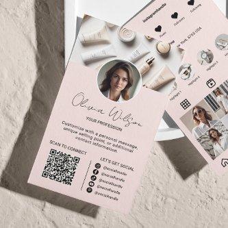 Instagram Scan To Connect QR Code Pink