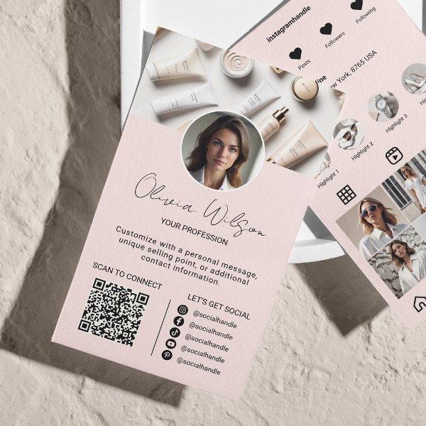 Instagram Scan To Connect QR Code Pink