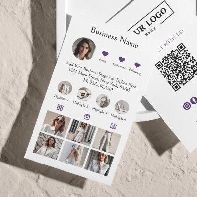 Instagram Scan To Connect QR Code Purple