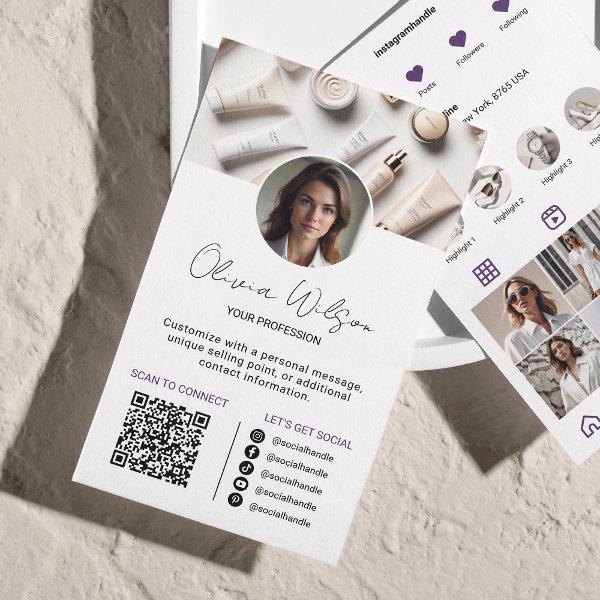 Instagram Scan To Connect QR Code Purple