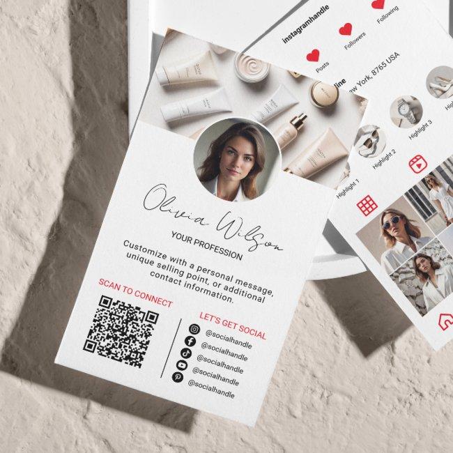 Instagram Scan To Connect QR Code Red