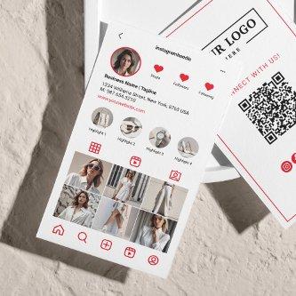 Instagram Scan To Connect QR Code Red