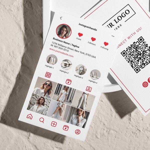 Instagram Scan To Connect QR Code Red
