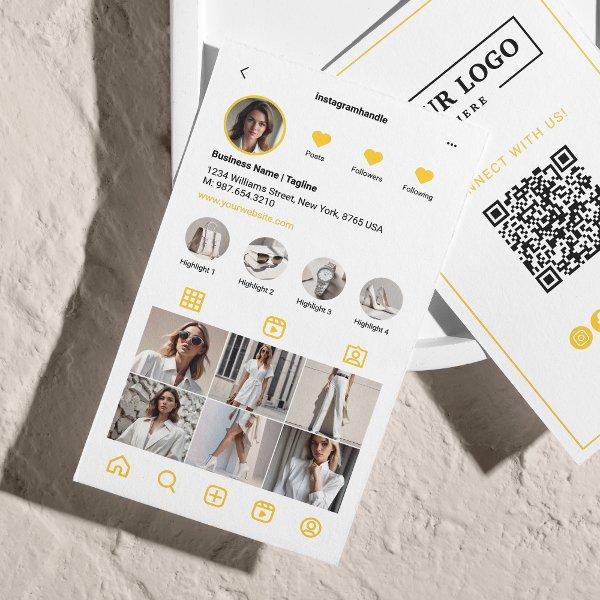 Instagram Scan To Connect QR Code Yellow