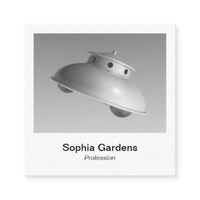 Instant Photo Style - Classic Flying Saucer BW Square