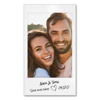 Instant photo with handwritten notes Save the Date  Magnet