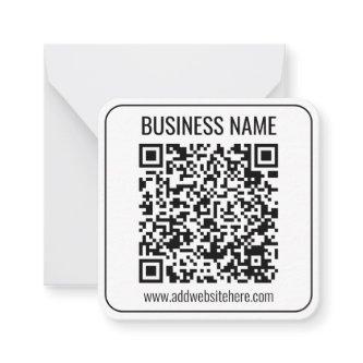 Instant QR Code (enter your website URL to change) Note Card