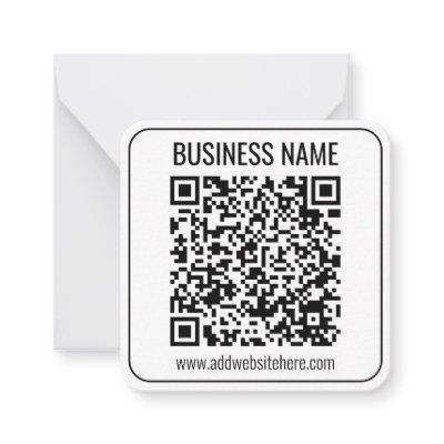 Instant QR Code (enter your website URL to change) Note Card