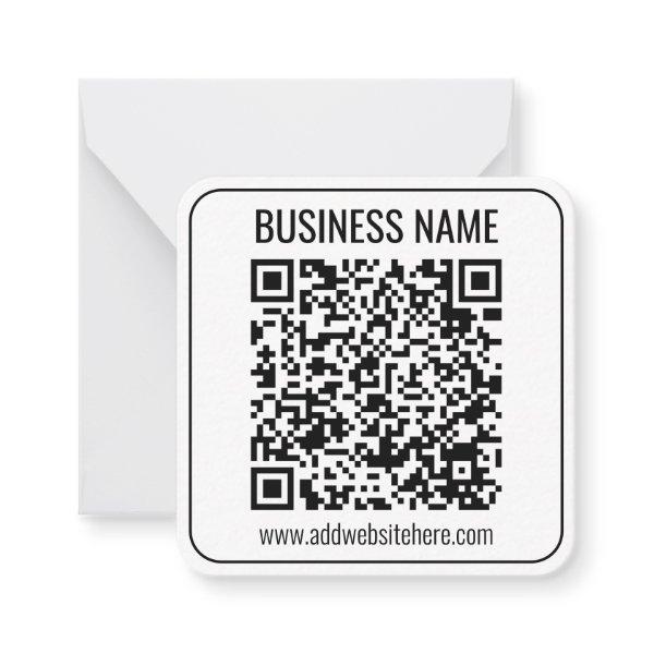 Instant QR Code (enter your website URL to change) Note Card
