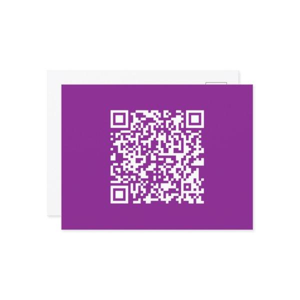 Instant QR code with Your Website URL | Purple Postcard