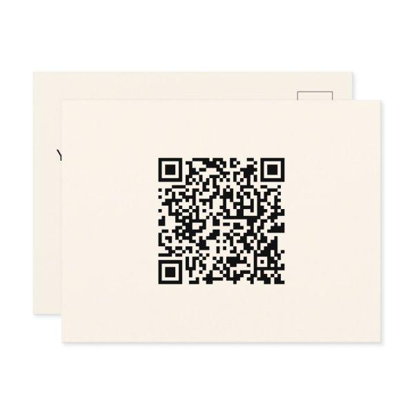 Instantly Create a QR Code | Editable Off White Postcard