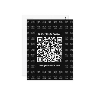Instantly Create Scannable QR code & Logo Pattern Postcard