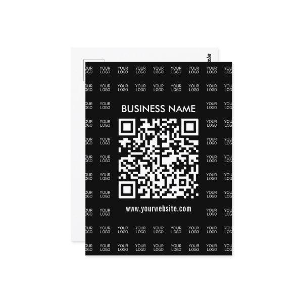 Instantly Create Scannable QR code & Logo Pattern Postcard