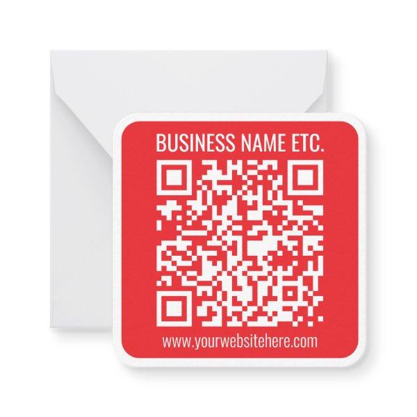 Instantly Create Your Own QR Code | Editable Red Note Card