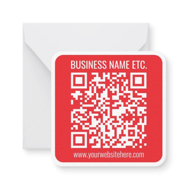 Instantly Create Your Own QR Code | Editable Red Note Card