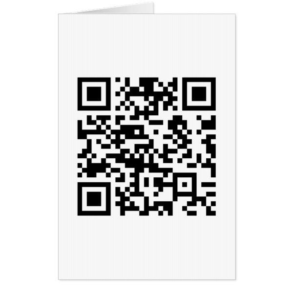 Instantly Created QR Code (by entering your URL) Card