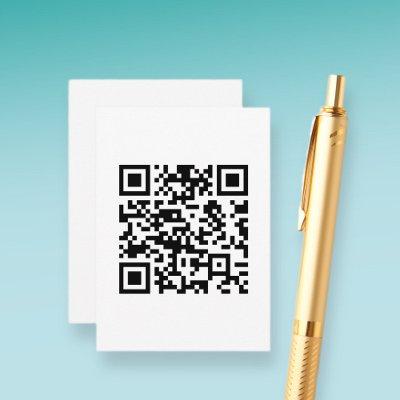 Instantly Created QR Code (by entering your URL) Enclosure Card