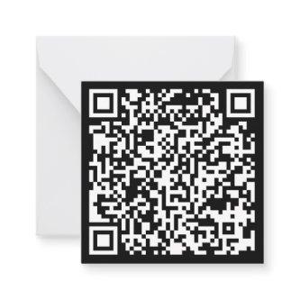 Instantly Created QR Code (by entering your URL) Note Card